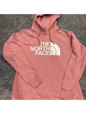 The North Face Women's Pink Hoodie Sweatshirt Medium